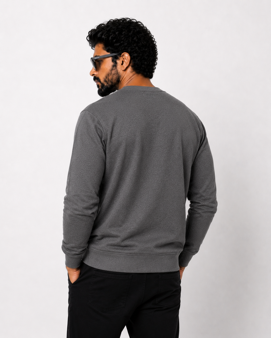 Premium Modern Sweatshirt- Melange Grey