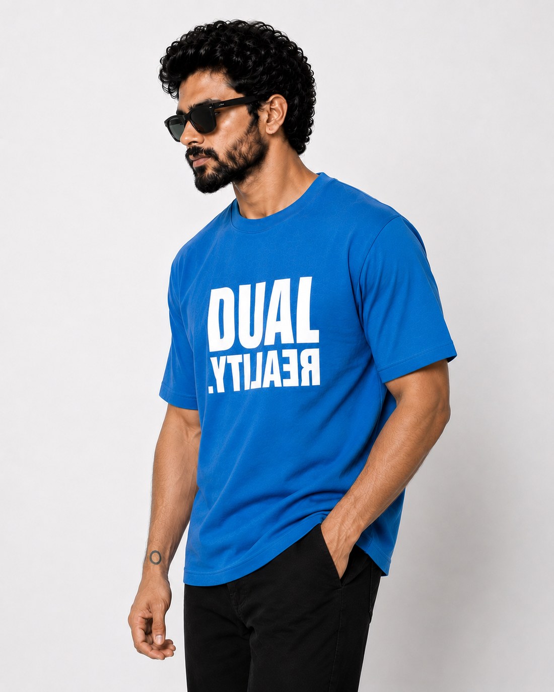 DUAL Reality Printed Blue Tshirt