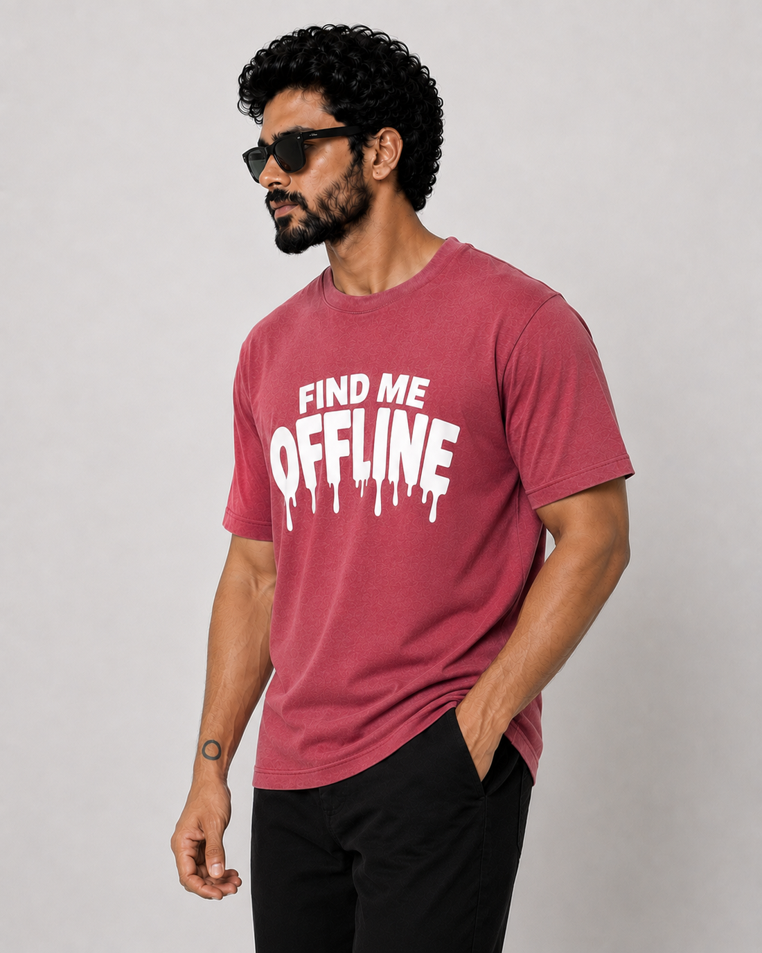 Find Me Offline Printed T-shirt