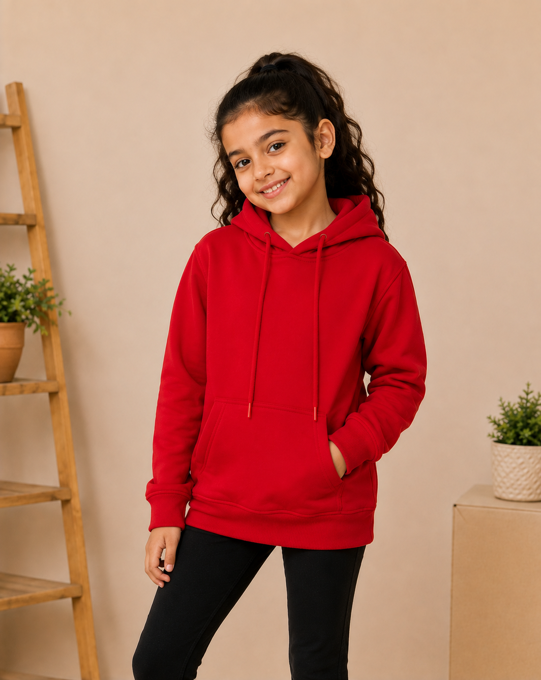 Red Pullover Kids Hoodie