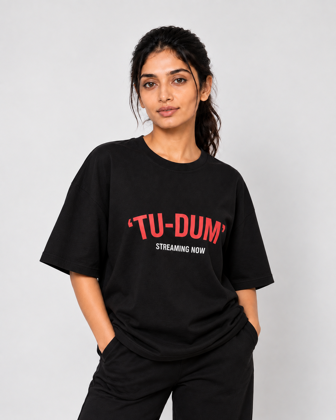 TU-DUM Streaming now Netflix Printed Oversized T-shirt