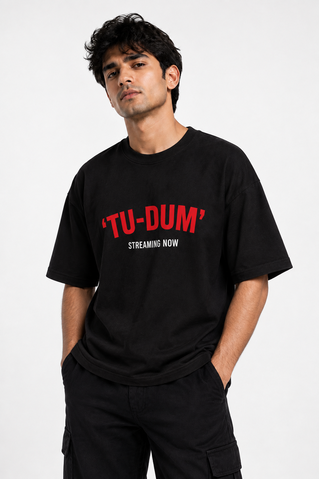 TU-DUM Streaming now Netflix Printed Oversized T-shirt