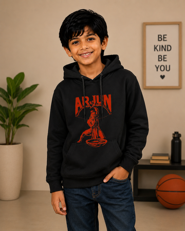 Arjuna Black Kids Pullover Hoodies