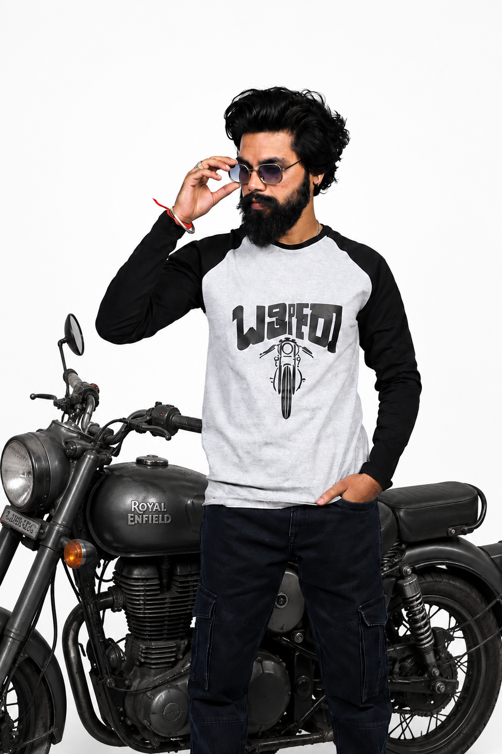 Bike Ride Bartira Kannada printed Raglan Full-sleeves T-shirt