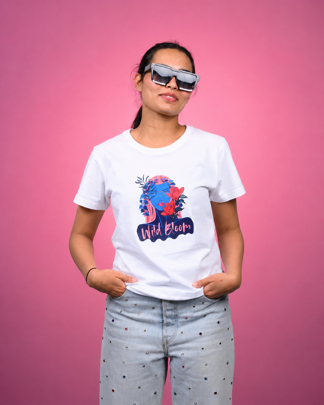 Wild Bloom Women’s Printed T-shirt