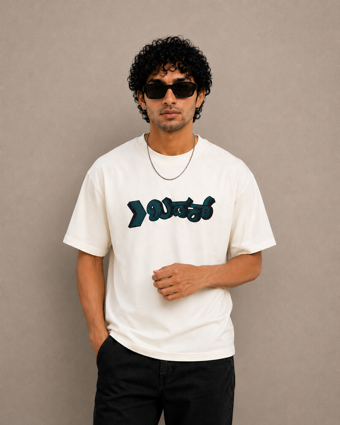 Kadak Kannada printed Oversized  T-shirt
