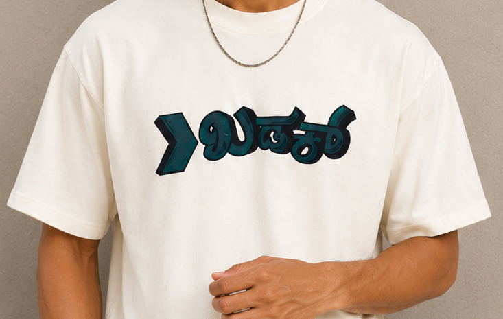 Kadak Kannada printed Oversized  T-shirt