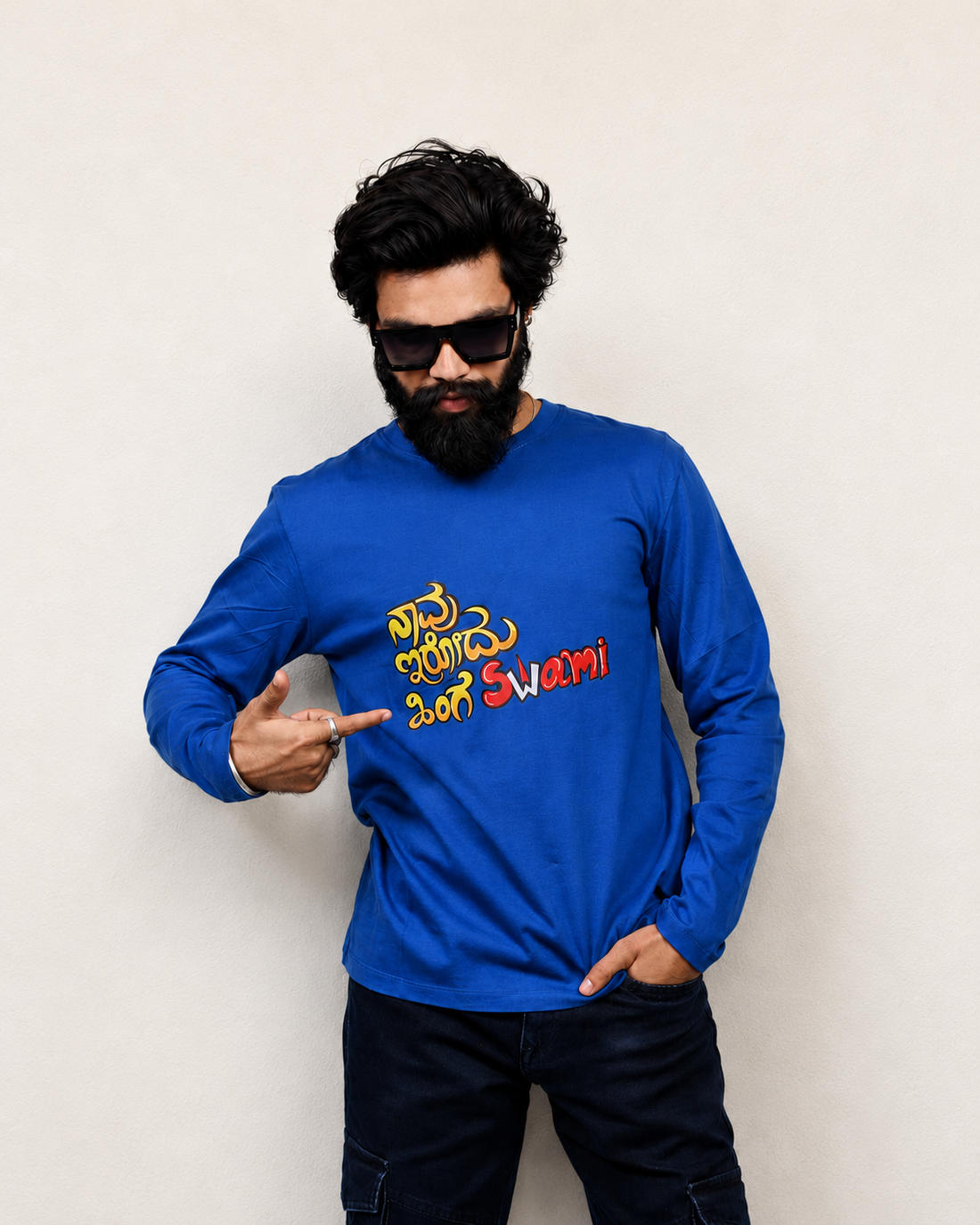Swami Kannada printed Full-sleeves T-shirt