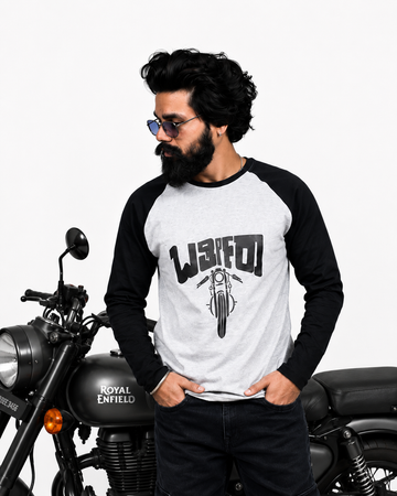 Bike Ride Bartira Kannada printed Raglan Full-sleeves T-shirt