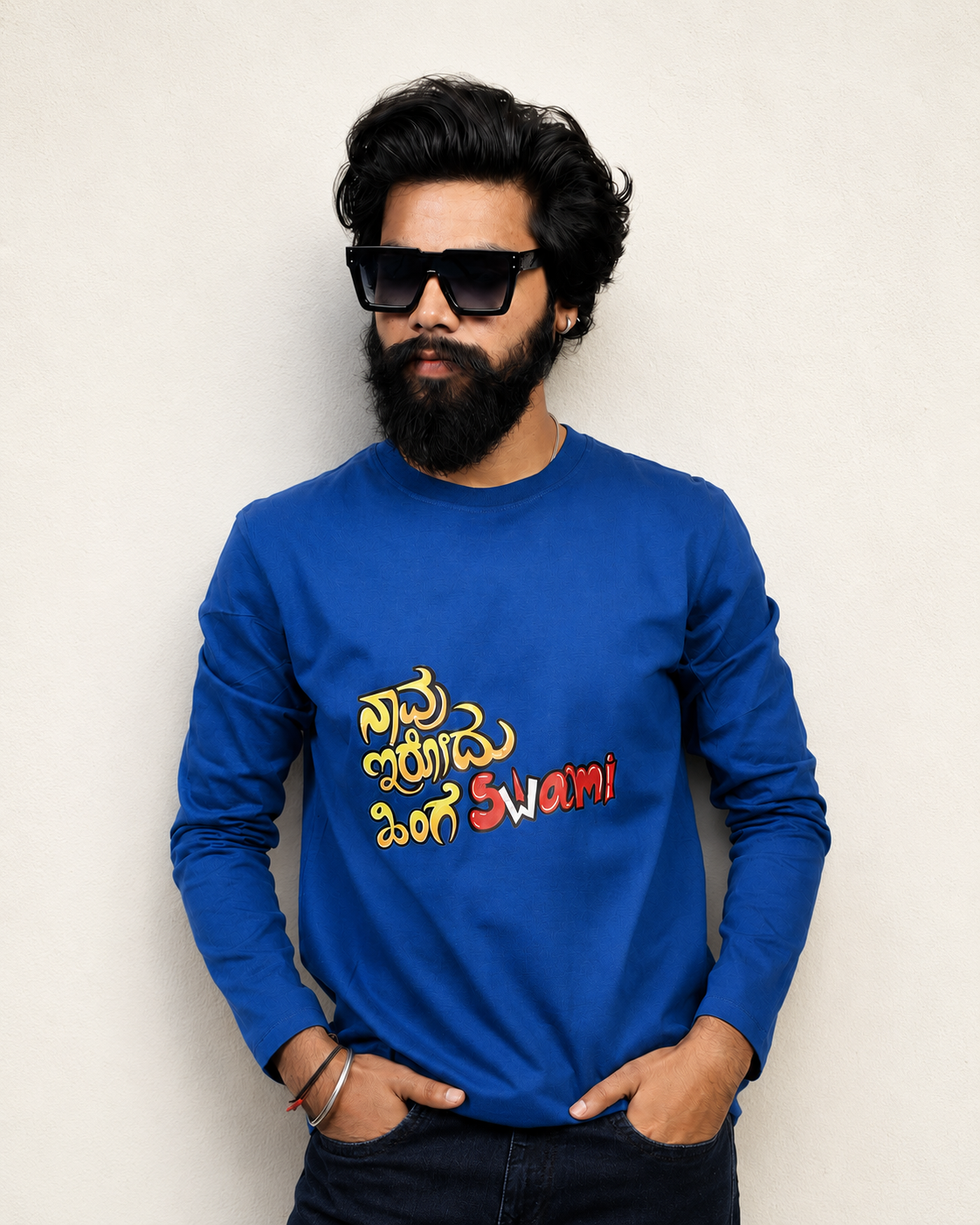 Swami Kannada printed Full-sleeves T-shirt