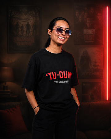 TU-DUM Streaming now Netflix Printed Oversized T-shirt